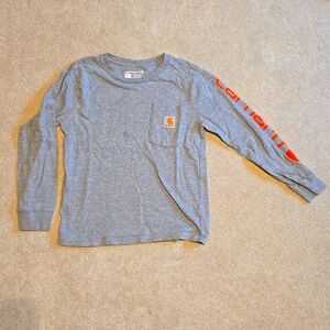 Boys Small (8-10) Gray Carhartt Long Sleeve Shirt